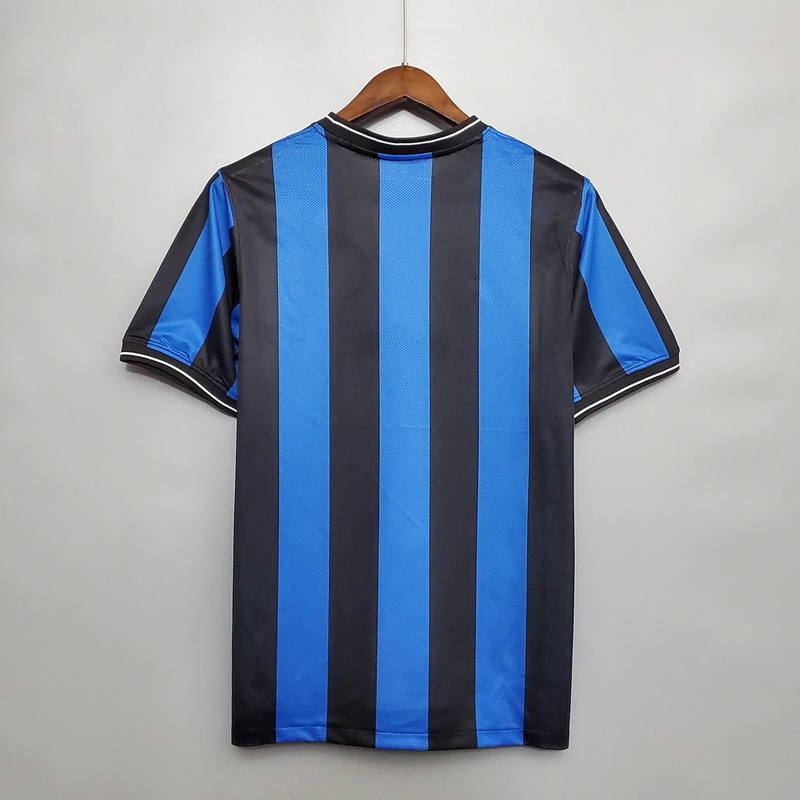 Camisa Inter de Milão Retrô 2009/10 Torcedor Masculina - Preto e Azul