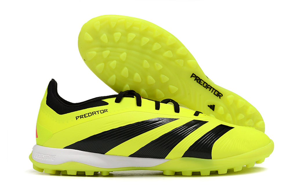 Chuteira Adidas Predator 24 Elite TF Society Verde Neon e Preto