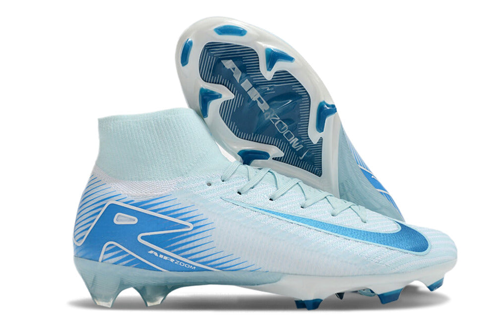 Chuteira Nike Air Zoom Mercurial Superfly 10 Elite FG Campo - Azul e B
