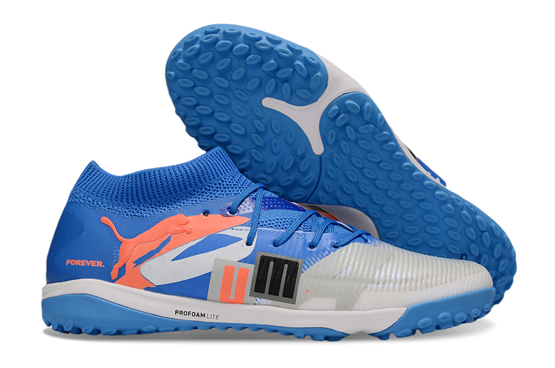 Chuteira Society Puma Future 8 Ultimate TF - Azul/Branco