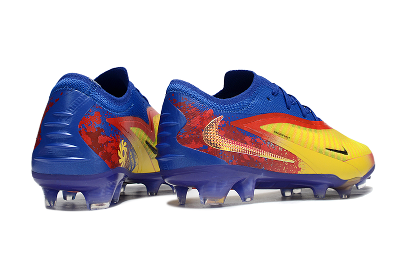 Chuteira Campo Nike Phantom 6 Elite FG - Amarelo/Azul