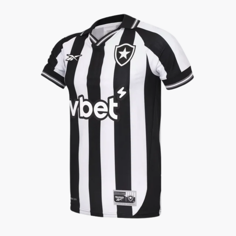 Camisa Botafogo I 2025/26 Reebok – Preta e Branca – Torcedor – Masculina