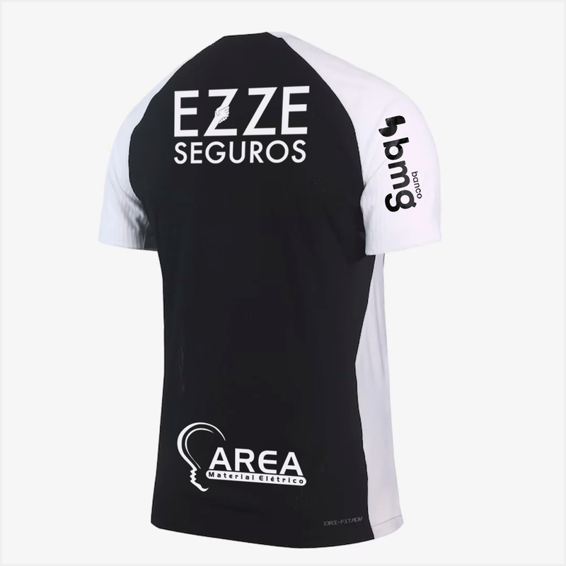 Camisa Corinthians II 2025/26 Nike Com Patrocínios - Torcedor – Preto – Masculina
