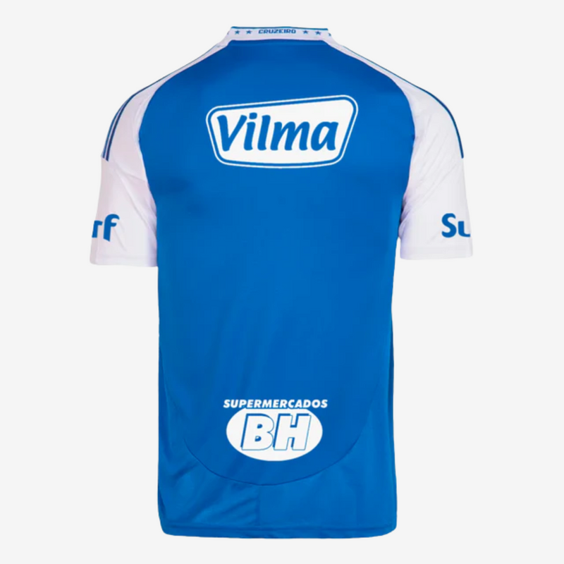 Camisa Cruzeiro I 2025/26 Com Patrocínios – Azul – Torcedor – Masculina