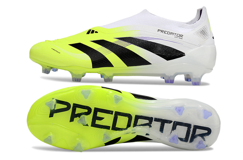 Chuteira Adidas Predator Elite 25 Laceless Campo - Branco/Verde