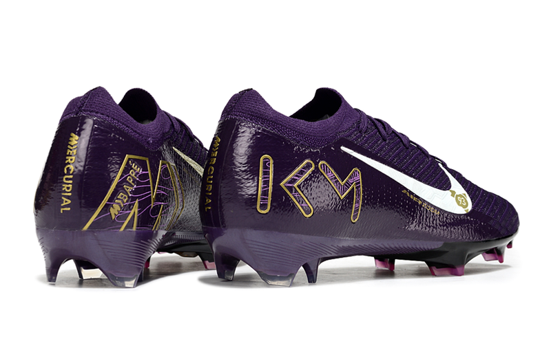 Chuteira Nike Air Zoom Mercurial Vapor 16 Elite FG - Kylian Mbappé - Campo - Roxa