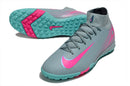 Chuteira Nike Society Air Zoom Mercurial Superfly 10 Elite TF - Azul e Rosa