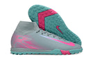 Chuteira Nike Society Air Zoom Mercurial Superfly 10 Elite TF - Azul e Rosa