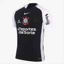 Camisa Corinthians II 2025/26 Nike Com Patrocínios - Torcedor – Preto – Masculina