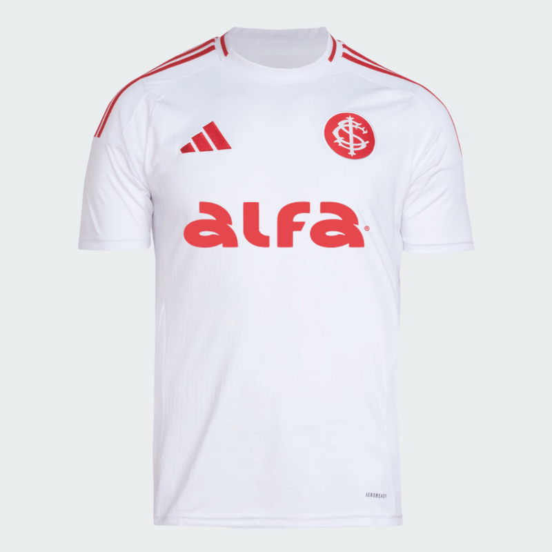 Camisa Internacional II 2025/26 Adidas com Patrocínios – Branca – Masculina