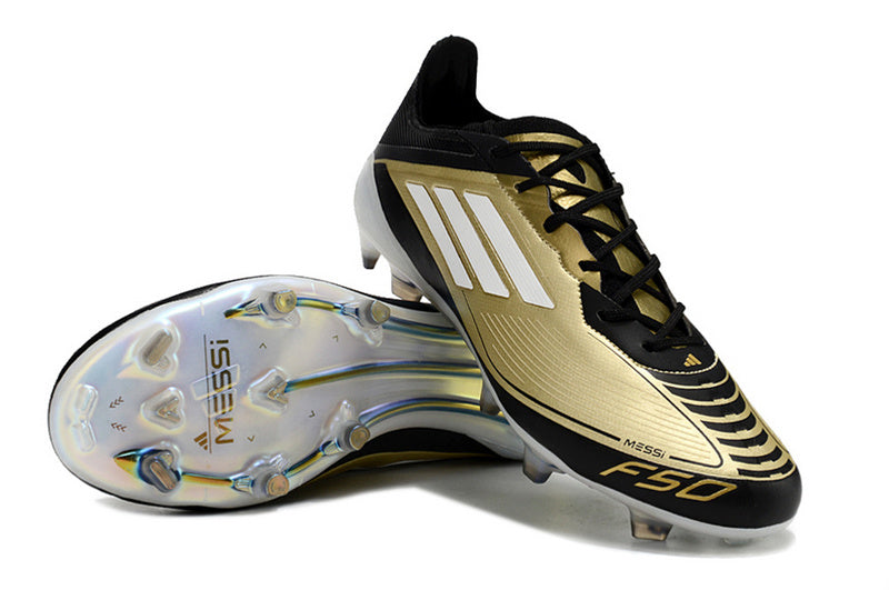 Chuteira Adidas F50 Elite FG Messi Dourada, Chuteira Adidas F50, Chuteira Adidas