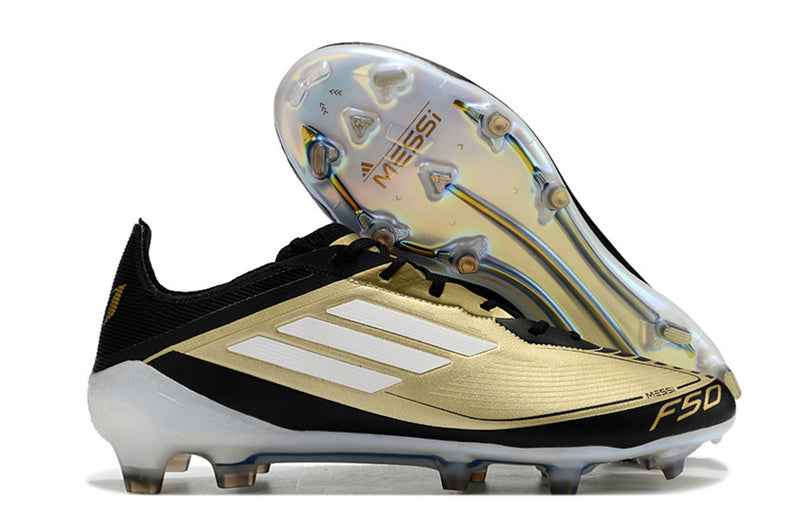 Chuteira Adidas F50 Elite FG Messi Dourada, Chuteira Adidas F50, Chuteira Adidas