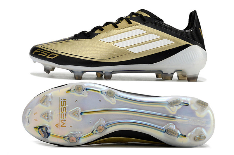 Chuteira Adidas F50 Elite FG Messi Dourada, Chuteira Adidas F50, Chuteira Adidas