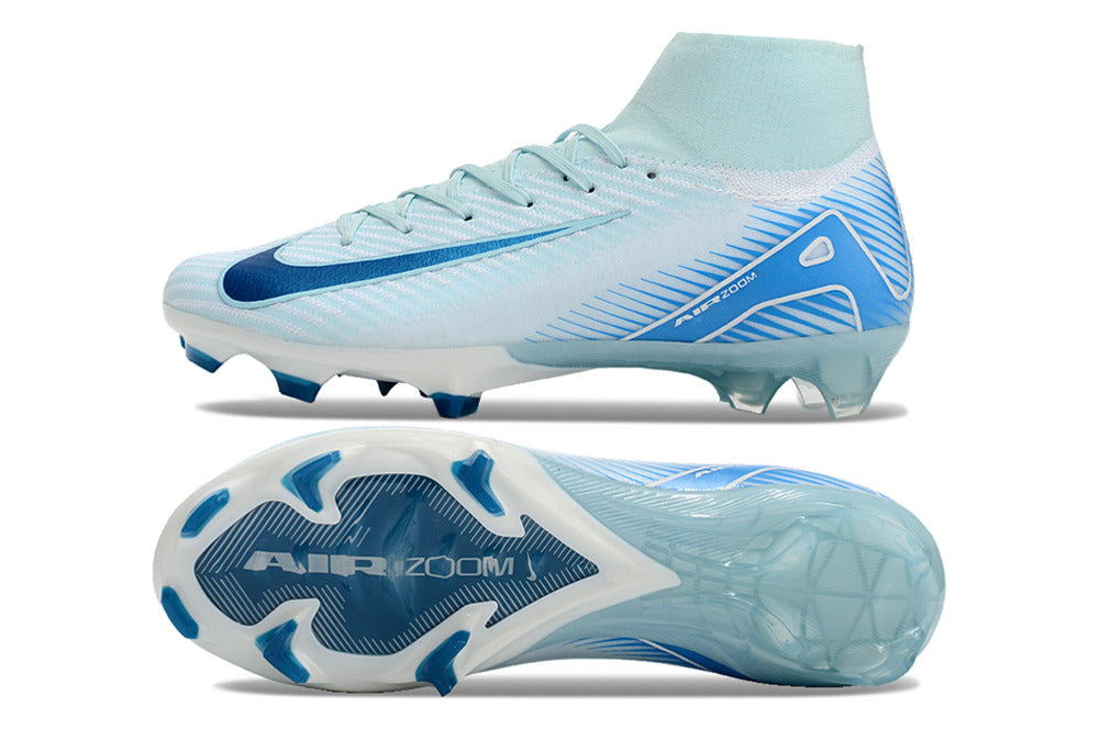 Chuteira Nike Air Zoom Mercurial Superfly 10 Elite FG Campo - Azul e B