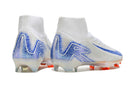 Chuteira Nike Air Zoom Mercurial Superfly 10 Elite FG Campo - Branco e Azul