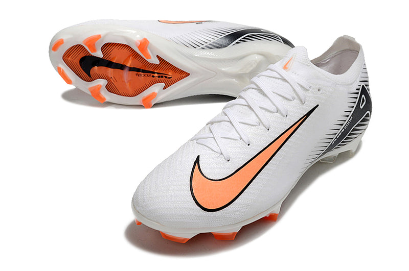 Chuteira Nike Air Zoom Mercurial Vapor 16 Elite FG Campo - Branco e Preto
