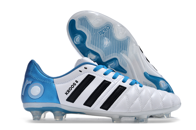 Chuteira Adidas Campo Adipure 11 Pro FG Toni Kross - Branco e Azul