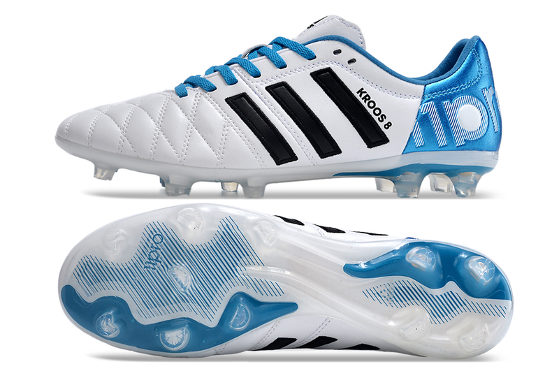 Chuteira Adidas Campo Adipure 11 Pro FG Toni Kross - Branco e Azul