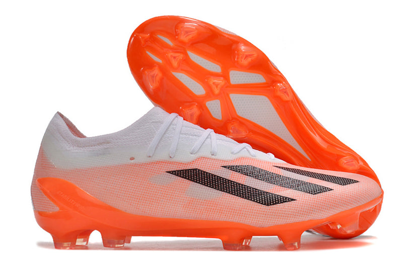 Chuteira Adidas Campo X CrazyFast.1 FG - Branco e Laranja