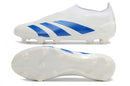 Chuteira Adidas Predator Elite FG Sem Cadarço Campo - Branco e Azul