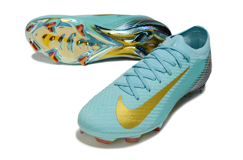 Chuteira Nike Air Zoom Mercurial Vapor 16 Elite FG Campo – Verde e Dourado