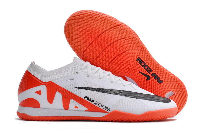 Chuteira Nike Futsal Air Zoom Mercurial Vapor 15 Elite IC - Branco/Vermelho