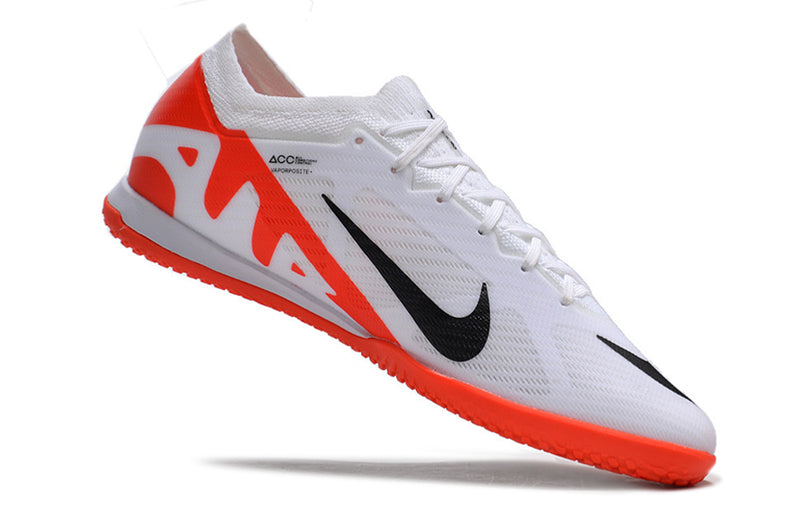 Chuteira Nike Futsal Air Zoom Mercurial Vapor 15 Elite IC - Branco/Vermelho