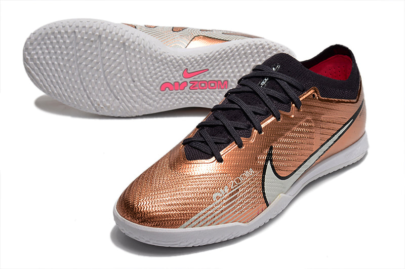 Chuteira Nike Futsal Air Zoom Mercurial Vapor 15 Elite IC - Dourado