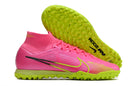 Chuteira Nike Society Air Zoom Mercurial Superfly 9 Elite TF - Rosa/Verde