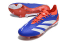 Chuteira Adidas Predator Elite FG Campo Azul e vermelho