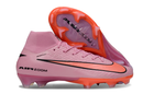 Chuteira Campo Nike Air Zoom Mercurial Superfly 10 Elite FG - Rosa e Laranja