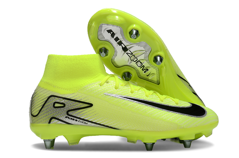 Chuteira Campo Nike Air Zoom Mercurial Superfly 10 Elite SG Trava Mista Verde Neon