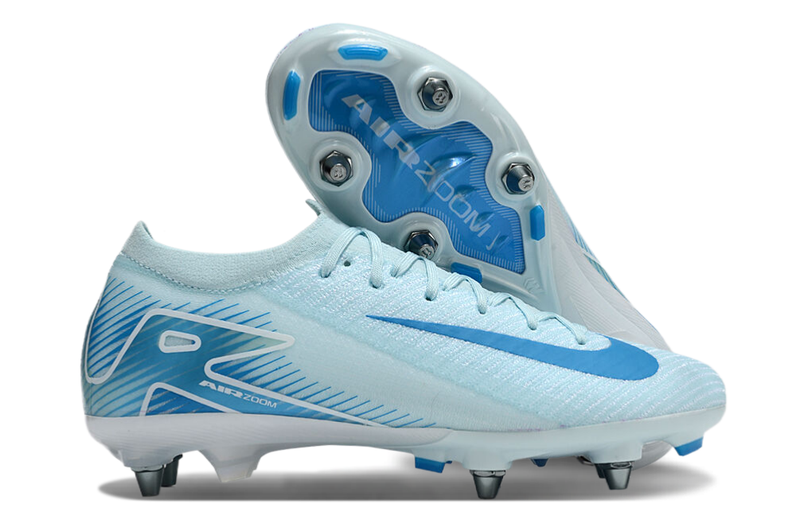 Chuteira Campo Nike Air Zoom Mercurial Vapor 16 Elite SG Trava Mista Removível Azul