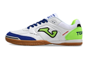 Chuteira Futsal Joma Top Flex Rebound - Branco/Verde/Azul