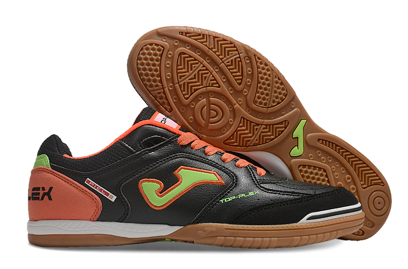 Chuteira Futsal Joma Top Flex Rebound - Preto/Laranja