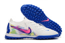 Chuteira Nike Society Phantom GX 2 Elite TF Rosa Branco e Azul