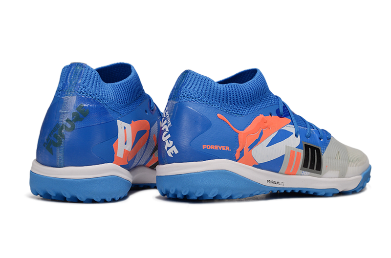 Chuteira Society Puma Future 8 Ultimate TF - Azul/Branco