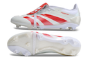 Chuteira Adidas Predator Elite Tongue FG - Branco e Vermelho