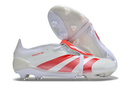 Chuteira Adidas Predator Elite Tongue FG - Branco e Vermelho