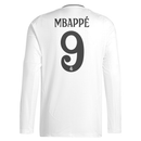 Camisa Real Madrid I 2024/25 Manga Longa "MBAPPÉ 9 - Masculino