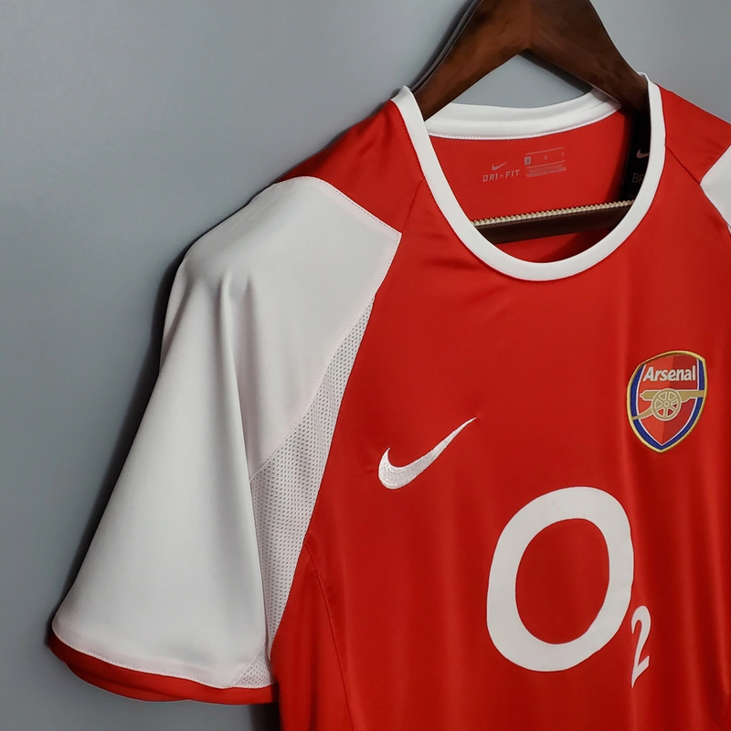 Camisa Arsenal Retrô Home 2002/04 Torcedor Masculina