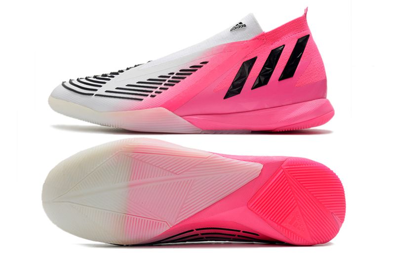 Chuteira Adidas Predator Edge.1 IC Futsal - Branco e Rosa
