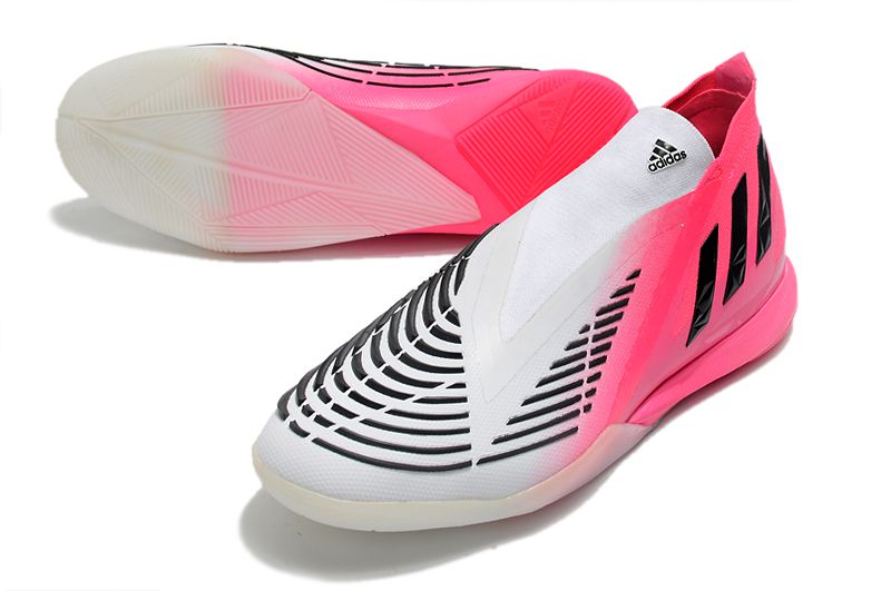 Chuteira Adidas Predator Edge.1 IC Futsal - Branco e Rosa