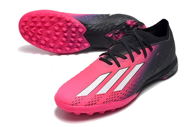 Chuteira Society Adidas X SpeedPortal.1 TF - Rosa/Preto