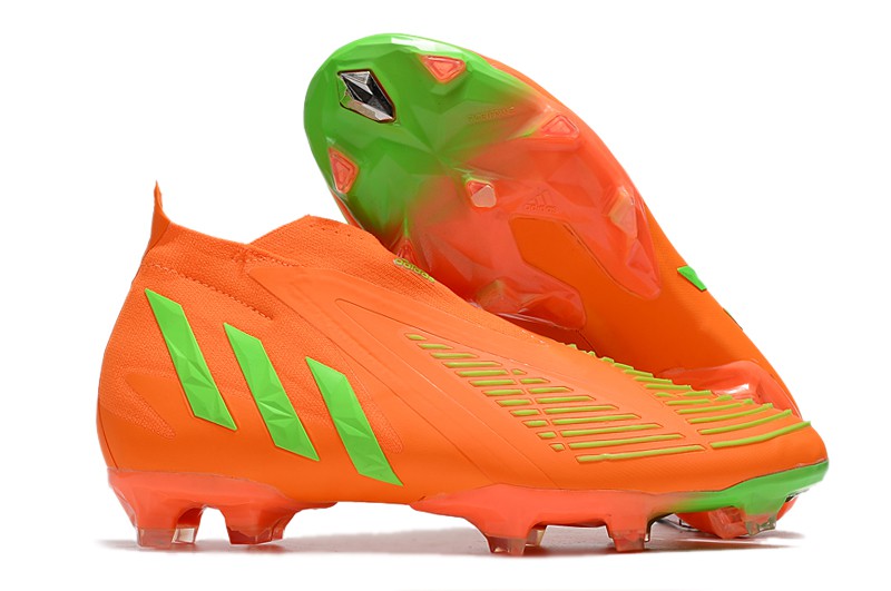 Chuteira Adidas Predator Edge+ FG - Laranja e Verde