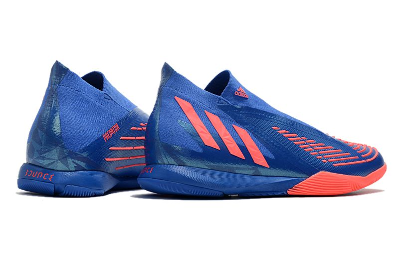 Chuteira Adidas Predator Edge.1 IC - Azul e Laranja