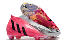 Chuteira Adidas Predator Edge+ FG - Branco e rosa - Imperial Outlet 