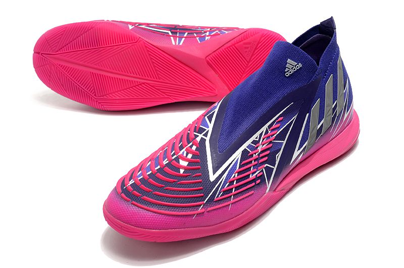 Chuteira Adidas Predator Edge.1 IC Futsal - Azul e Rosa