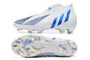 Chuteira Adidas Predator Edge+ FG -Branco e Azul - Imperial Outlet 