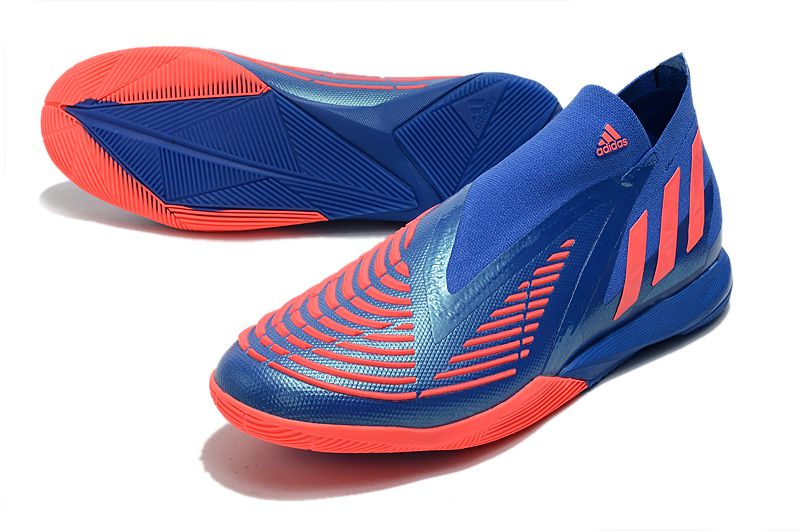 Chuteira Adidas Predator Edge.1 IC - Azul e Laranja